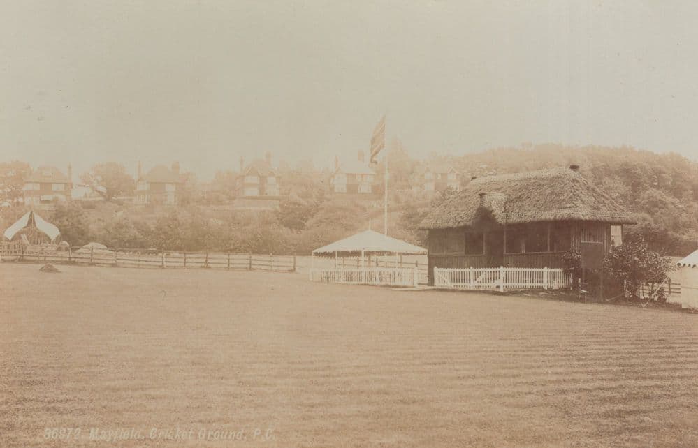 Mayfield Cricket Ground Sussex Antique Real Photo Postcard