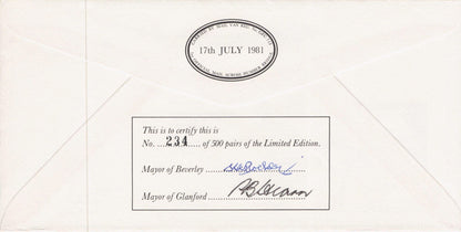 Mayor Of Beverley Glanford Humber Bridge Opening Hand Signed LTD FDC