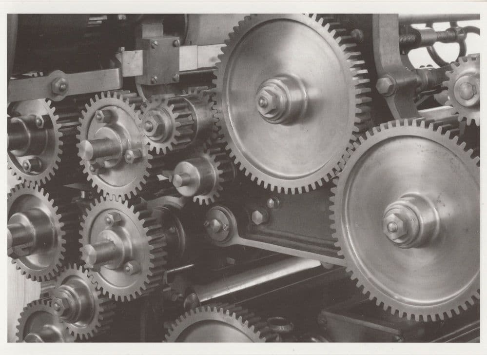 Mechanical Cog Clock Wheels German Factory Industry Postcard