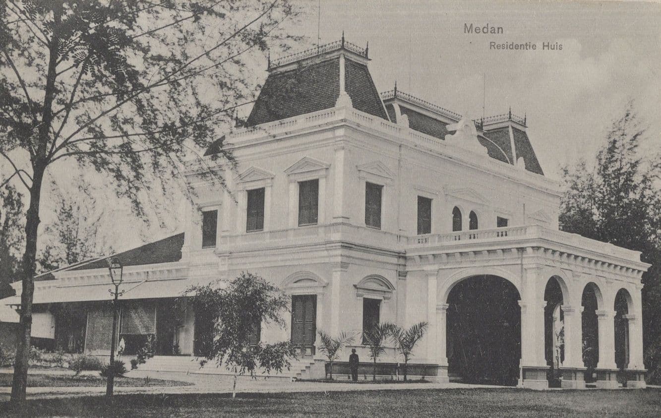 Medan Huis Resident Indonesia Antique Postcard