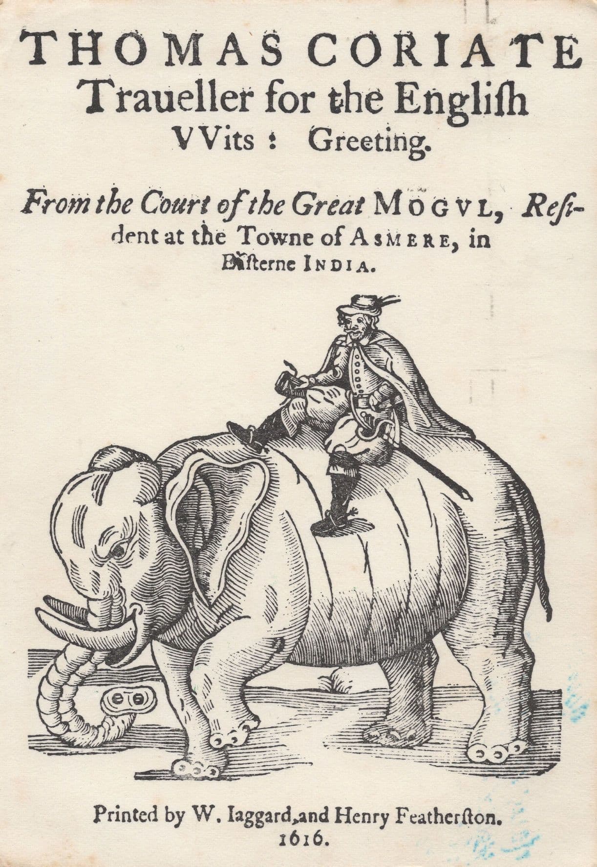 Medieval 1600s Animal Elephant Court Of Mogvl India Postcard