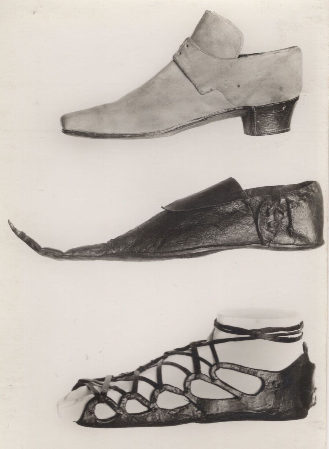 Medieval Antique Square Shaped Toe Shoe Shoes Roman Sandal Postcard