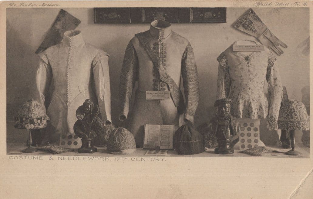 Medieval Costume & Needlework London Museum Postcard