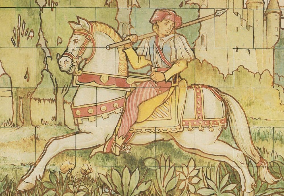 Medieval Horseman Ironbridge Gorge Museum Frieze Postcard