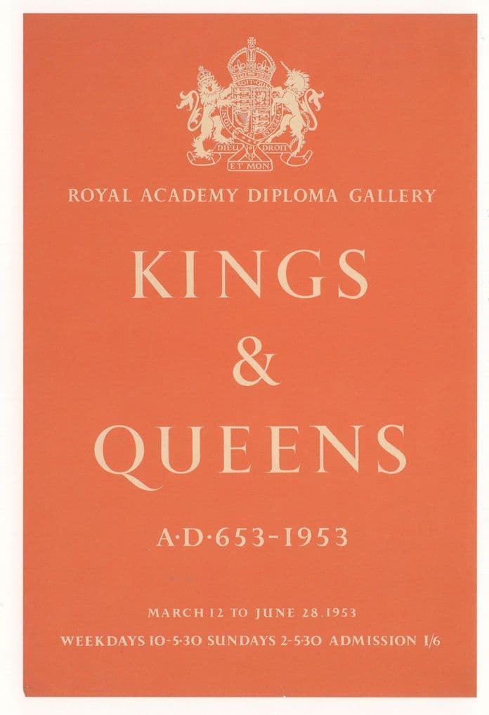 Medieval Kings & Queen London Royalty Exhibition Poster Postcard