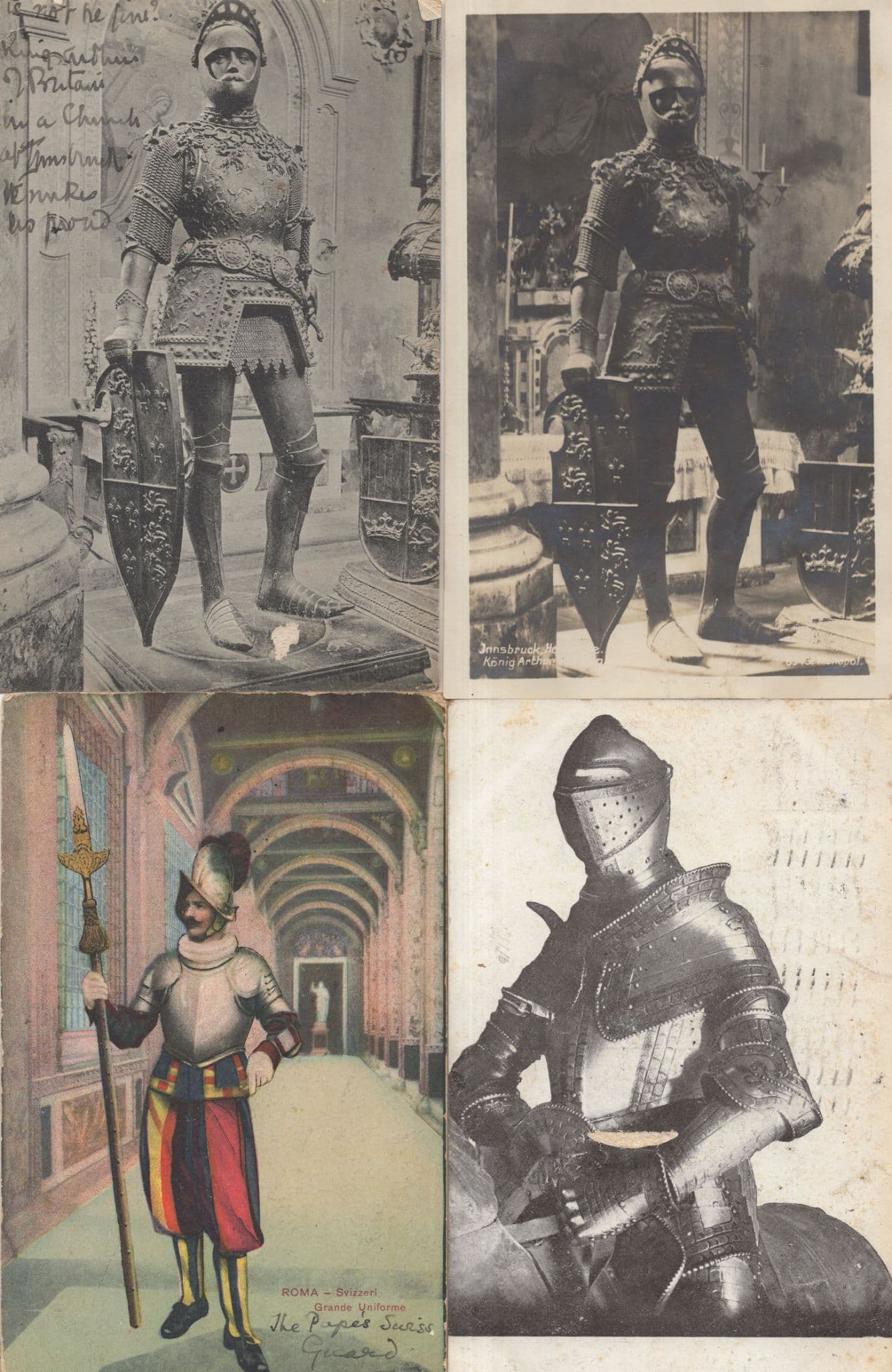 Medieval Knight Armour Gattamelata Roma Italy 4x Old Postcard s