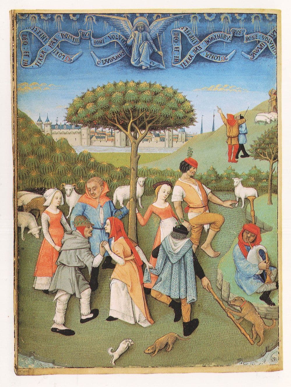 Medieval Woman Stately Home Servant Gardener Painting Postcard