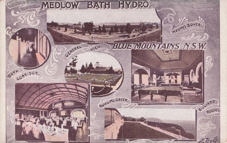 Medlow Bath Hydro New South Wales Australia Billiards Old Postcard