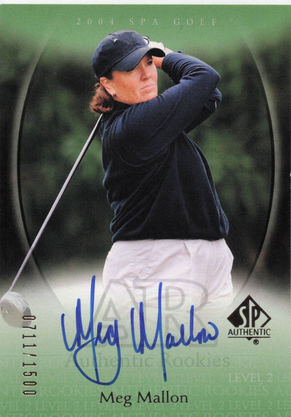 Meg Mallon Authentic Rookies 2004 Golf SP Hand Signed Autograph Card