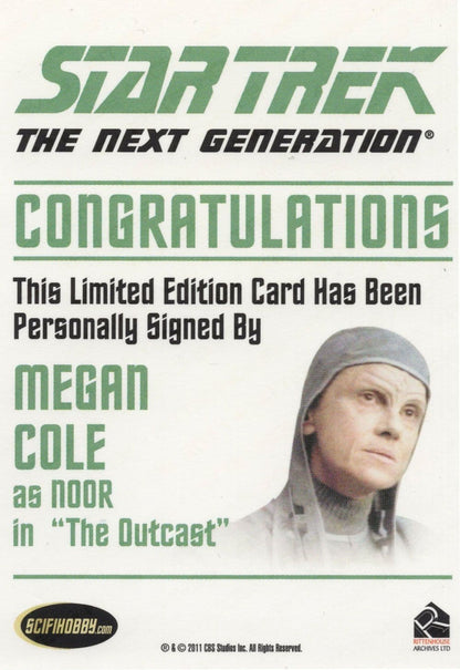 Megan Cole Star Trek Hand Signed Autograph Photo Card