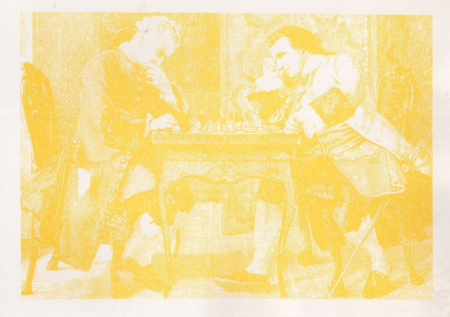 Meissonier The Chess Players Rare Victorian Painting Postcard