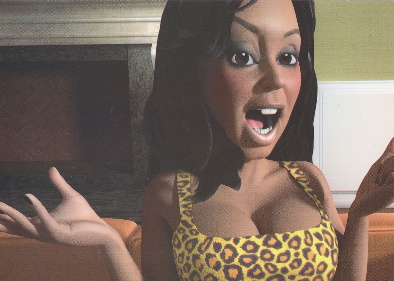 Mel B The Spice Girls Advertising Comic Postcard