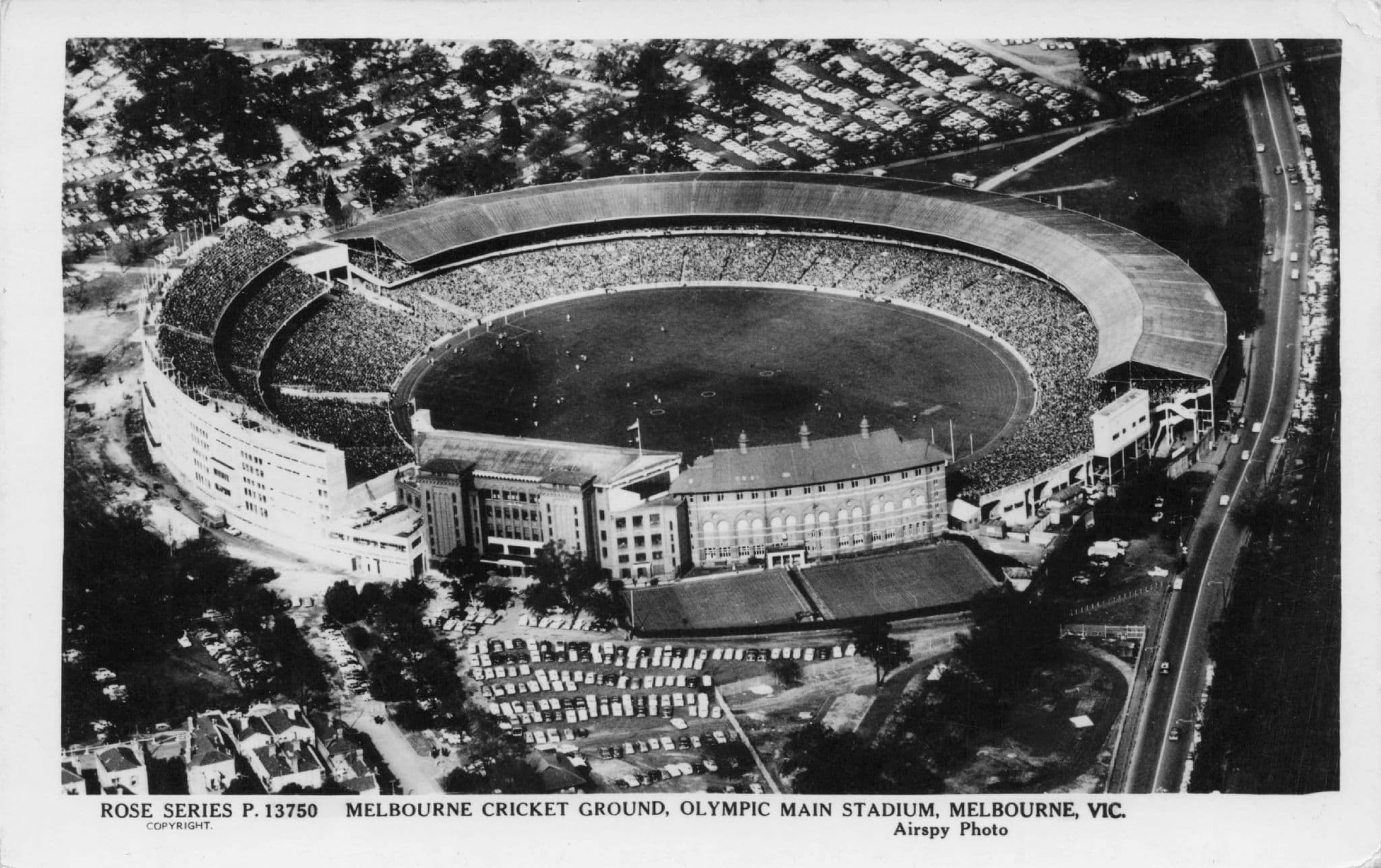 Melbourne Cricket Club Aerial Photo Limited Edition Postcard