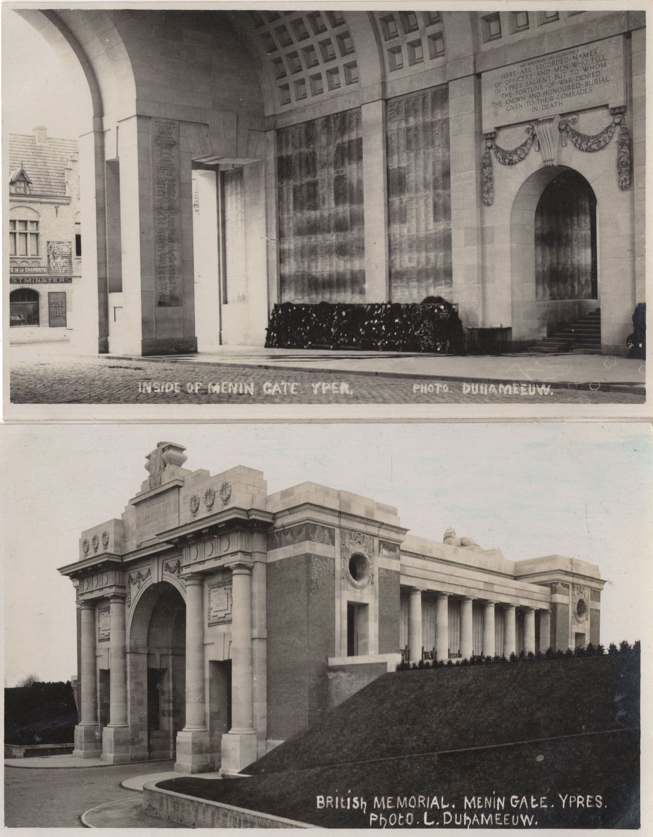 Menin Gate British Military Memorial Ypres Belgium 2x RPC Postcard s