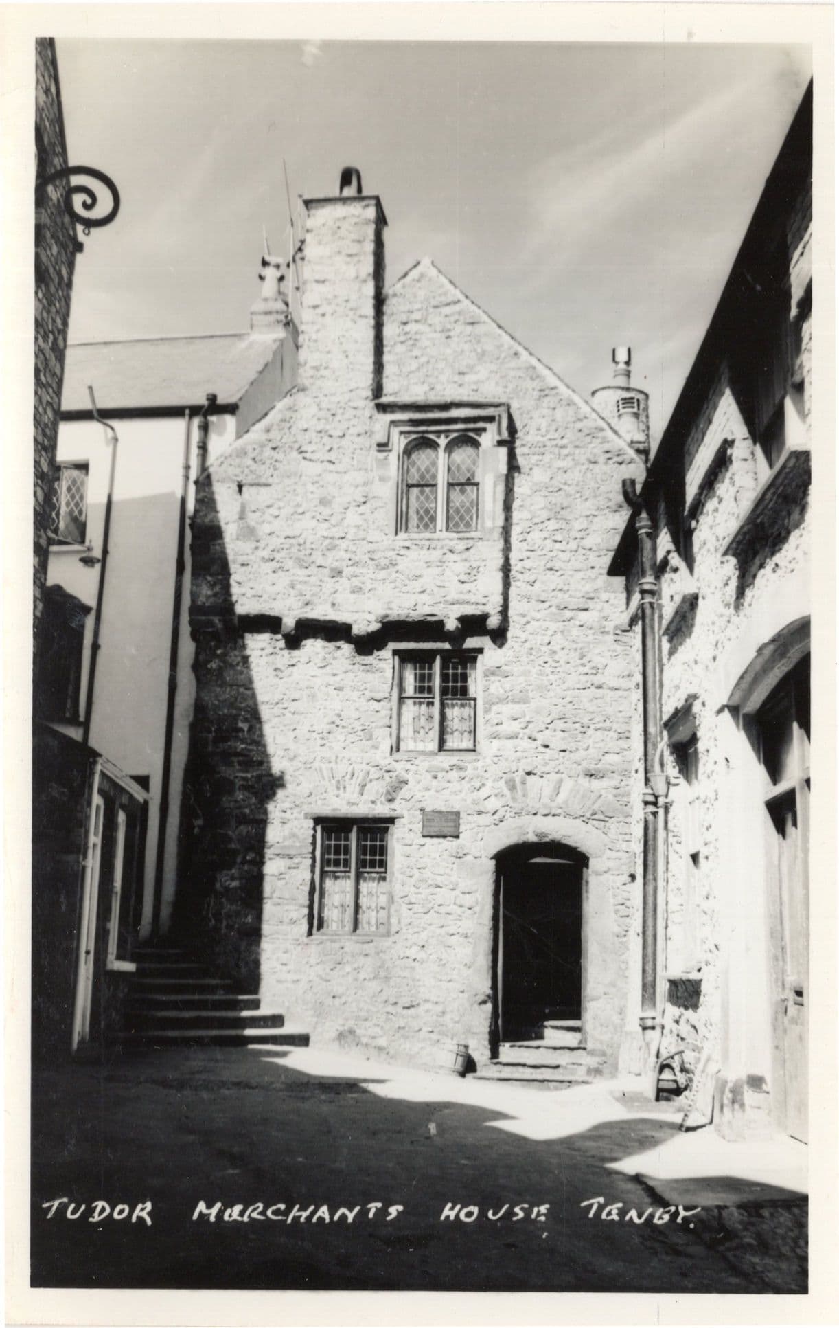 Merchants House Tenby Wales Vintage Real Photo Postcard