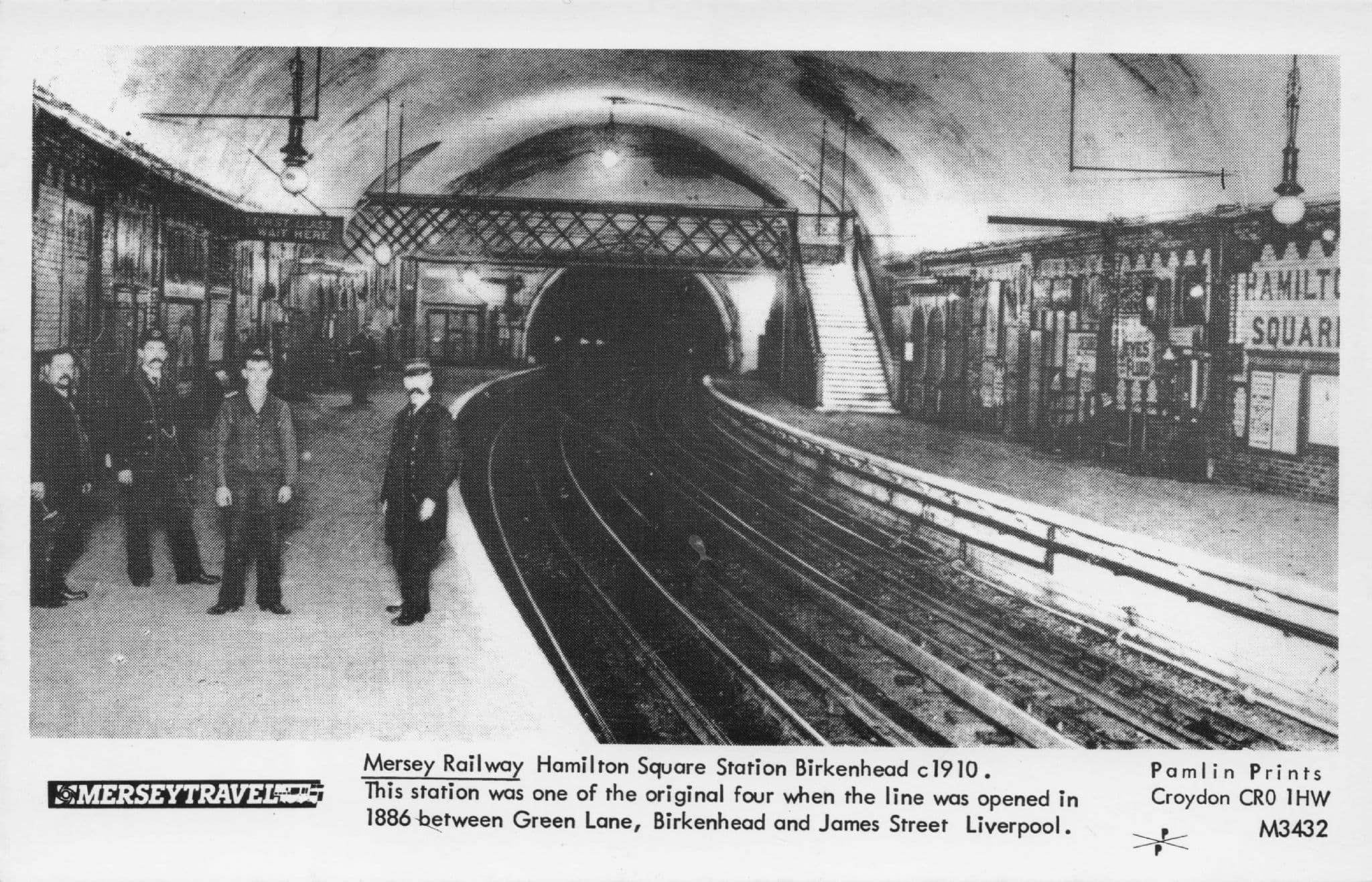Mersey Travel Hamilton Square Old Train Station Birkenhead Pamlin Prints Postcard