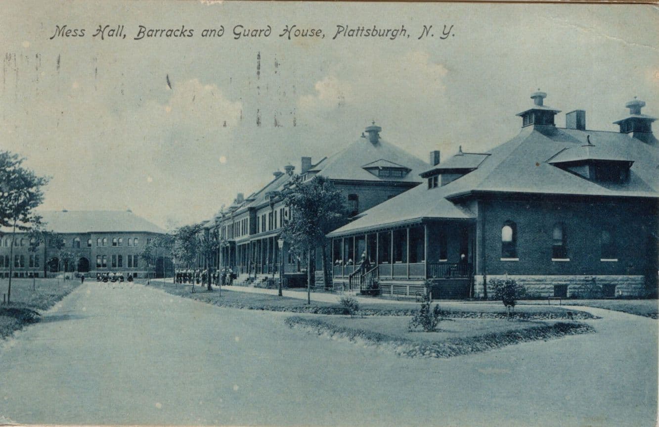 Mess Hall Barracks & Guard House Pittsburgh USA Military Postcard