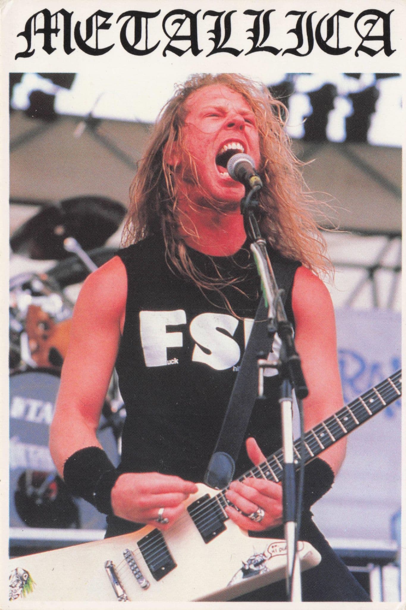 Metallica Live In Concert Splash Rare Heavy Metal Photo Postcard