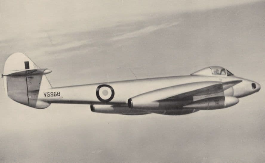Meteor 10 Aircraft British Old WW2 Plane Real Photo PB Postcard