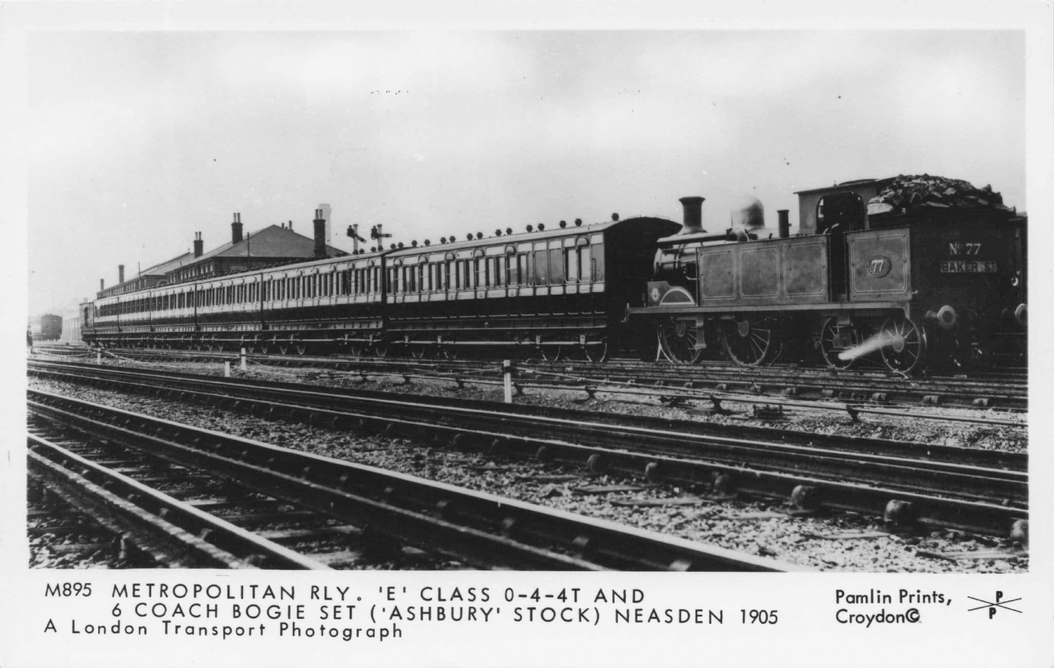 Metropolitan E-Class 40-4-4T at Neasdon Station Pamelin Prints Postcard