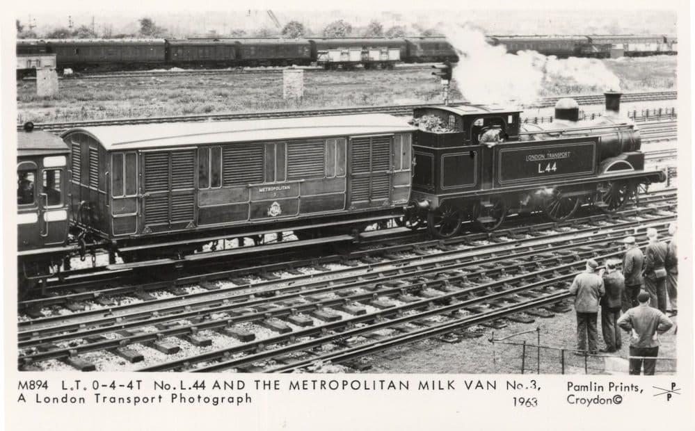 Metropolitan Milk Train Carriage Can London Railway RPC Postcard