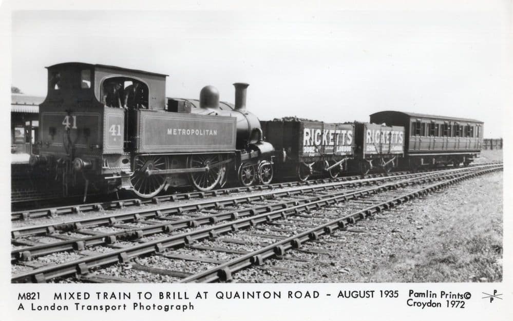 Metropolitan Ricketts Train at Quainton Road Brill Railway Transport RPC Postcard