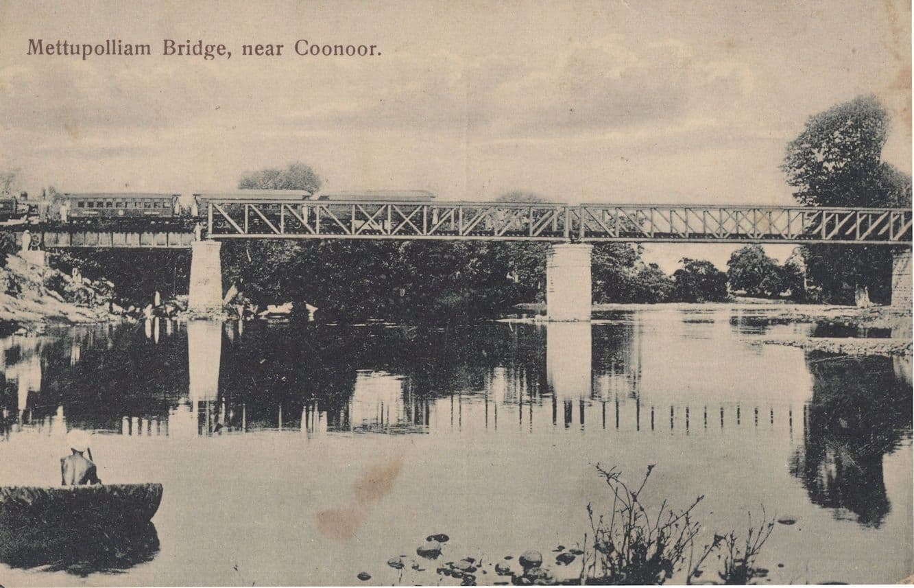 Metupolliam Bridge Coonoor India Old Postcard