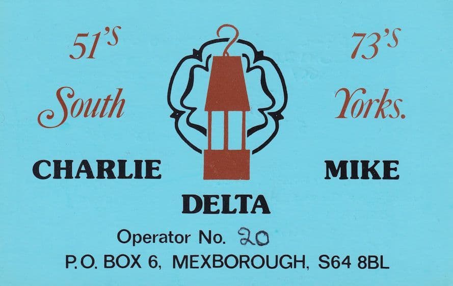 Mexborough Yorkshire QSO Amateur Radio Postcard Style Card