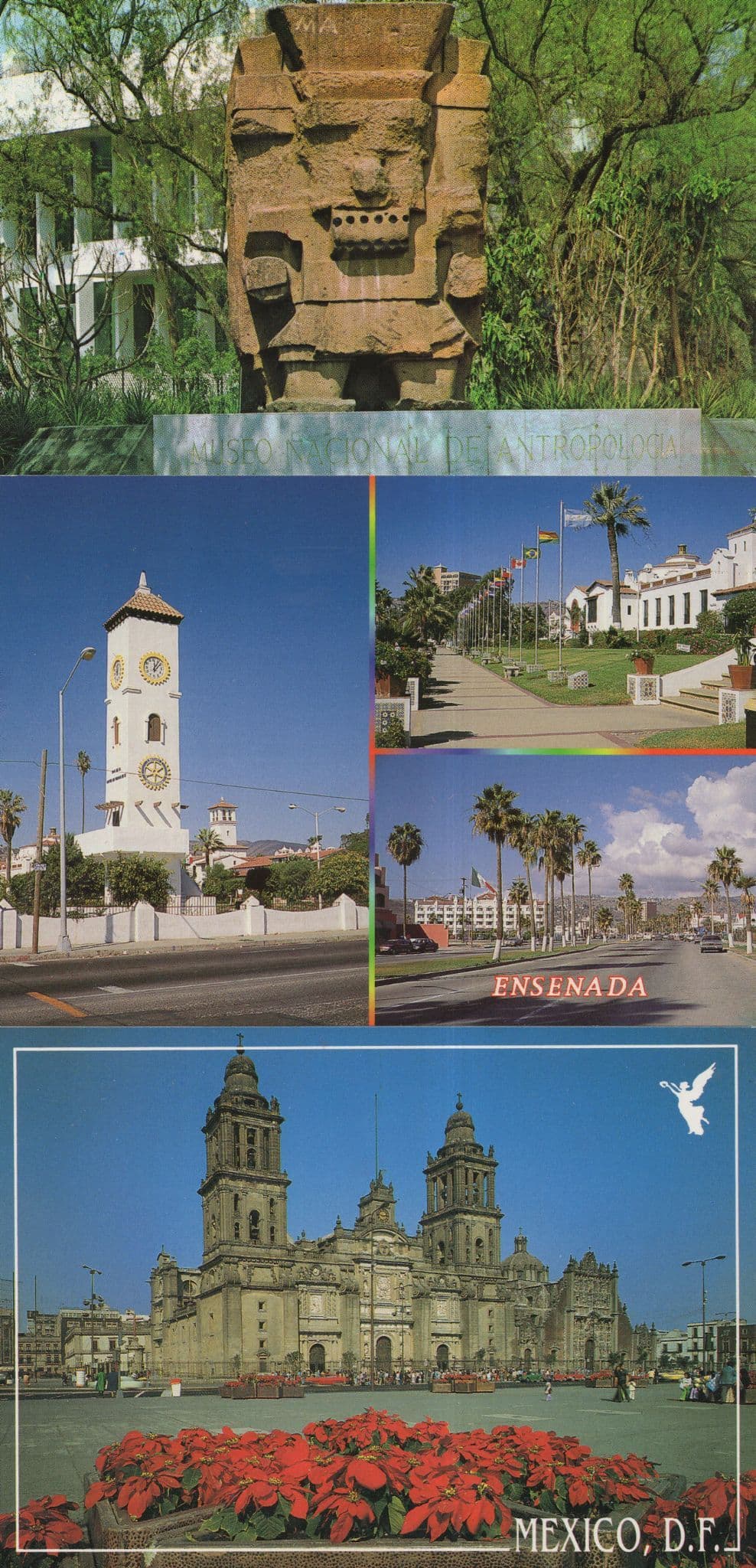 Mexico Rain God Tlaloc Convention Centre 3x Postcard s