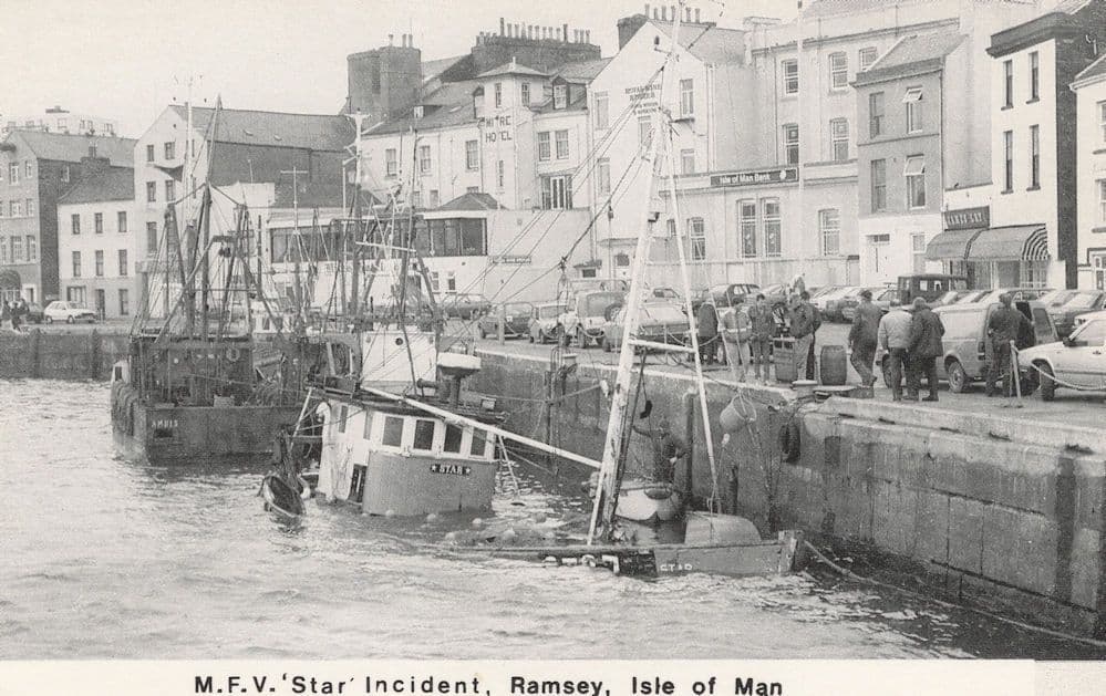 MFV Star Incident Ship Isle Of Man Limited Disaster Postcard