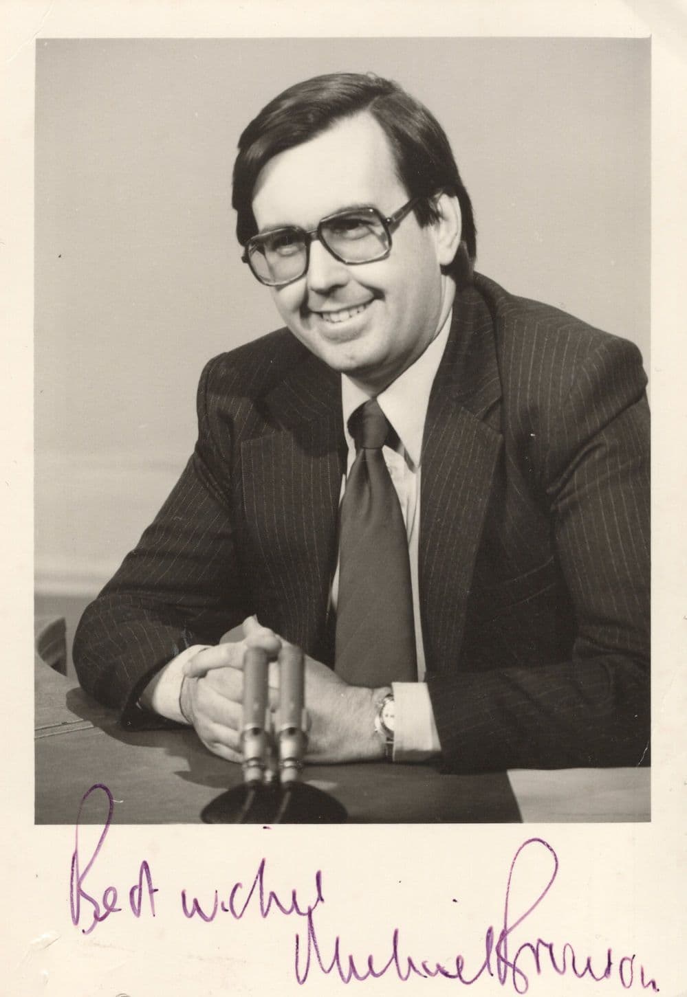 Michael Brunson Political News Reader Hand Signed Photo Please Read