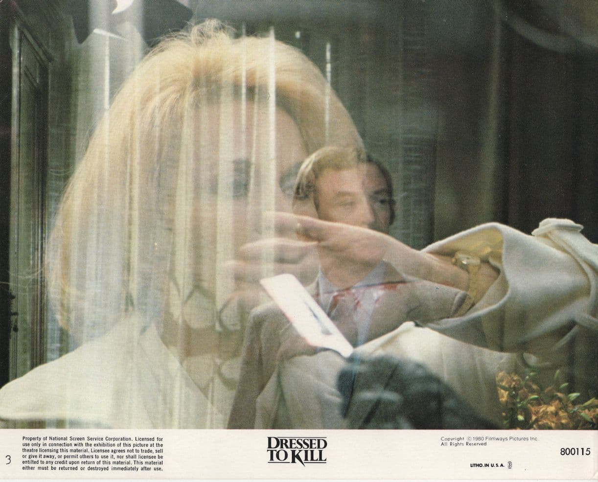 Michael Caine Stalker Angie Dickinson Dressed To Film Lobbycard