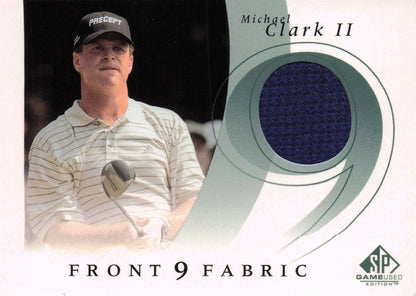 Michael Clark II Front 9 Fabric 2002 Upper Deck Authentic Shirt Card