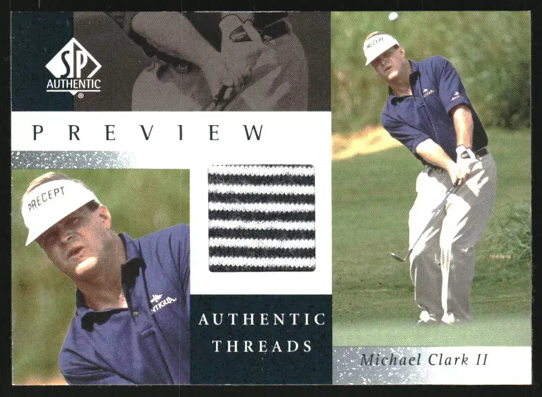 Michael Clark II Upper Deck Worn Shirt Golf Tour Rare Limited Threads Card