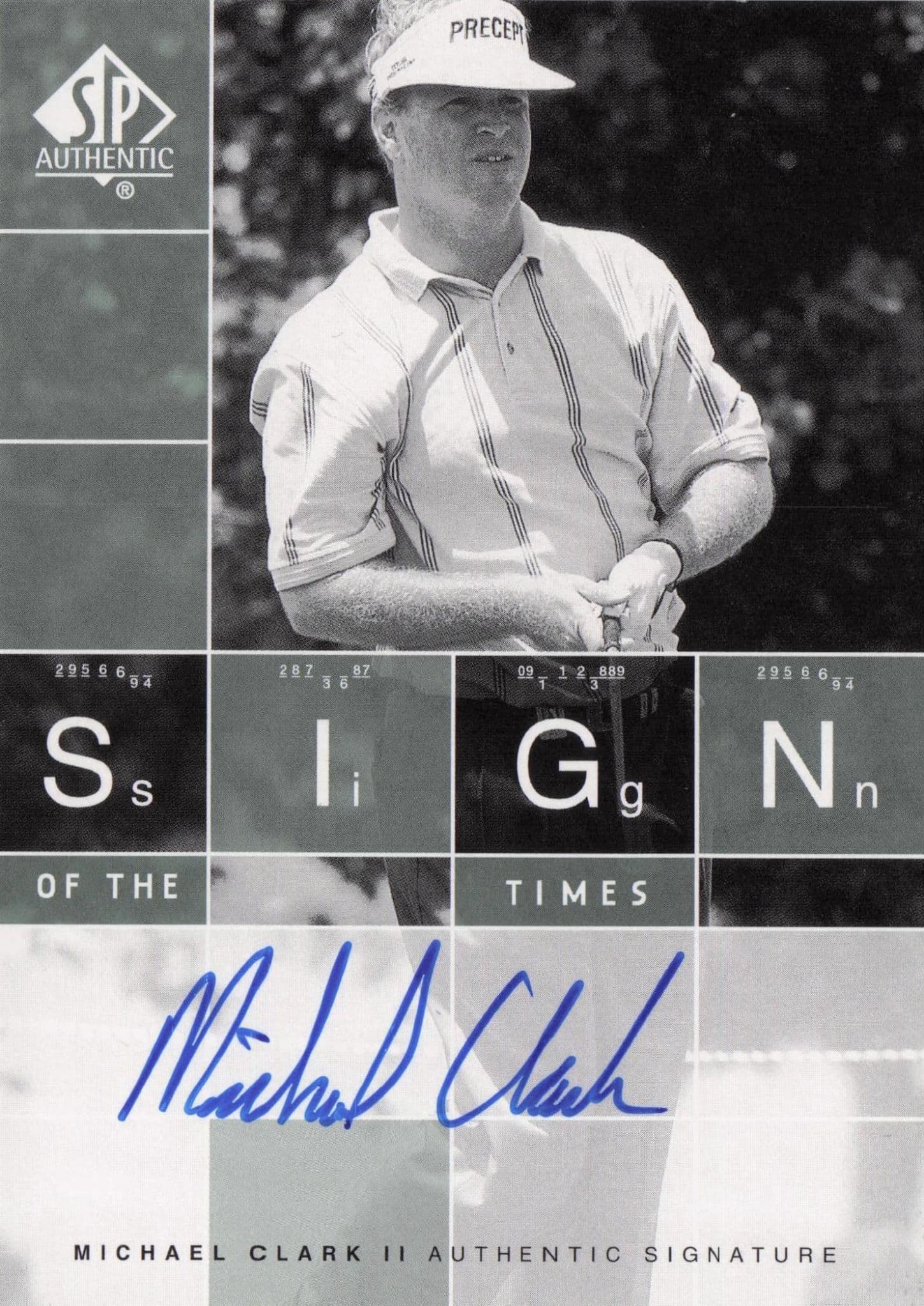 Michael Clark Sign Of The Times Hand Signed 2002 SP Golf Autograph Card