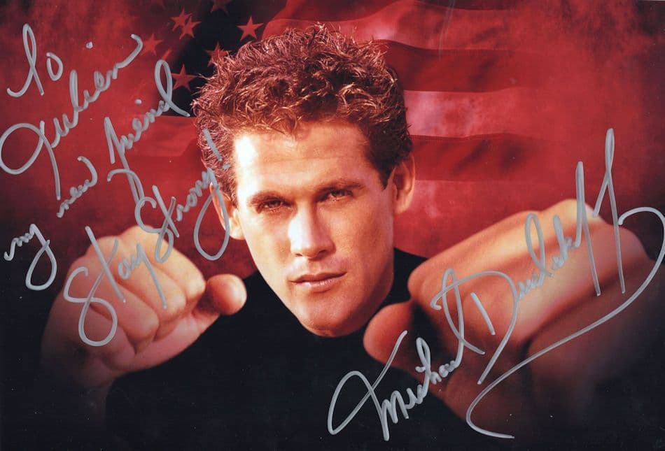 Michael Dudikoff American Ninja Giant 12x8 Hand Signed Photo