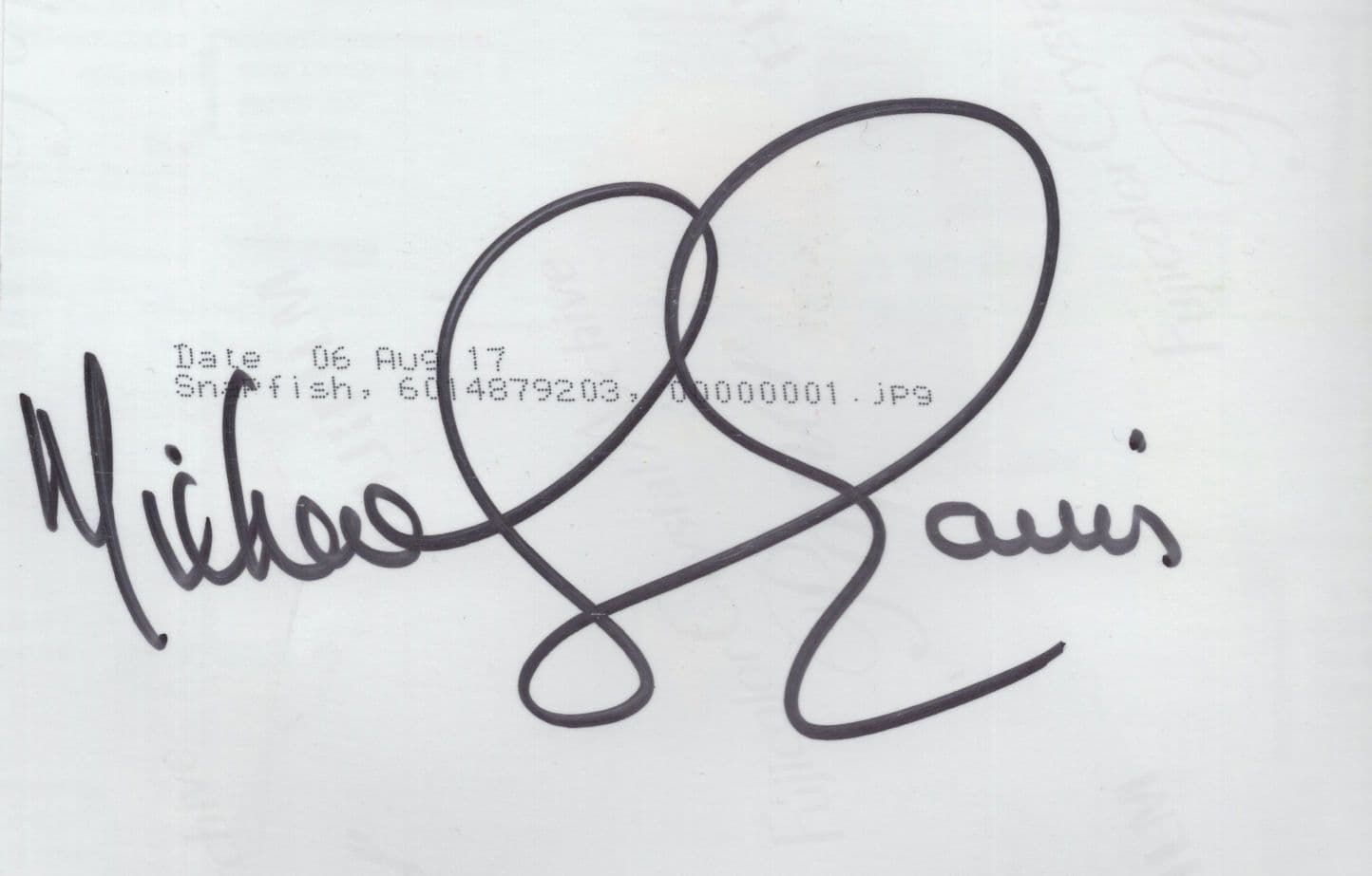 Michael Eavis Glastonbury Festival Creator Reverse Hand Signed Photo