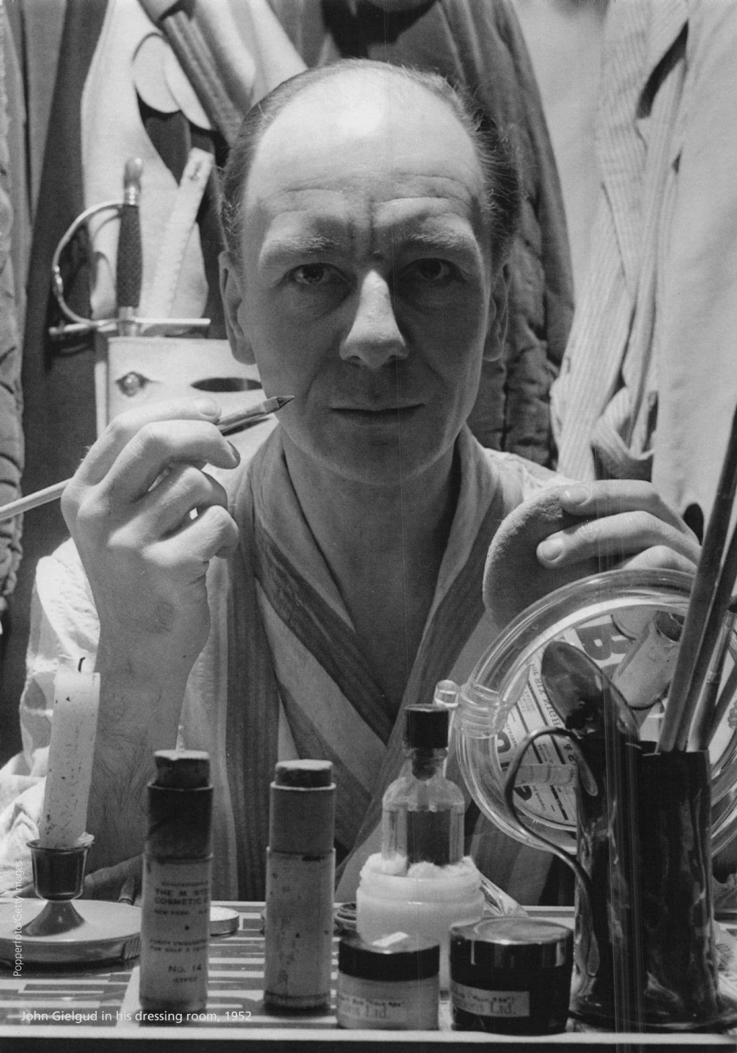 Michael Feast as John Gielgud Hand Signed Photo Theatre Page