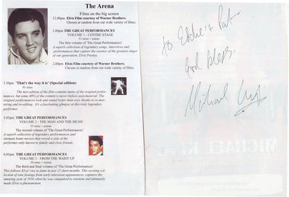 Michael King Leading Elvis Presley Singer Hand Signed Flyer & More