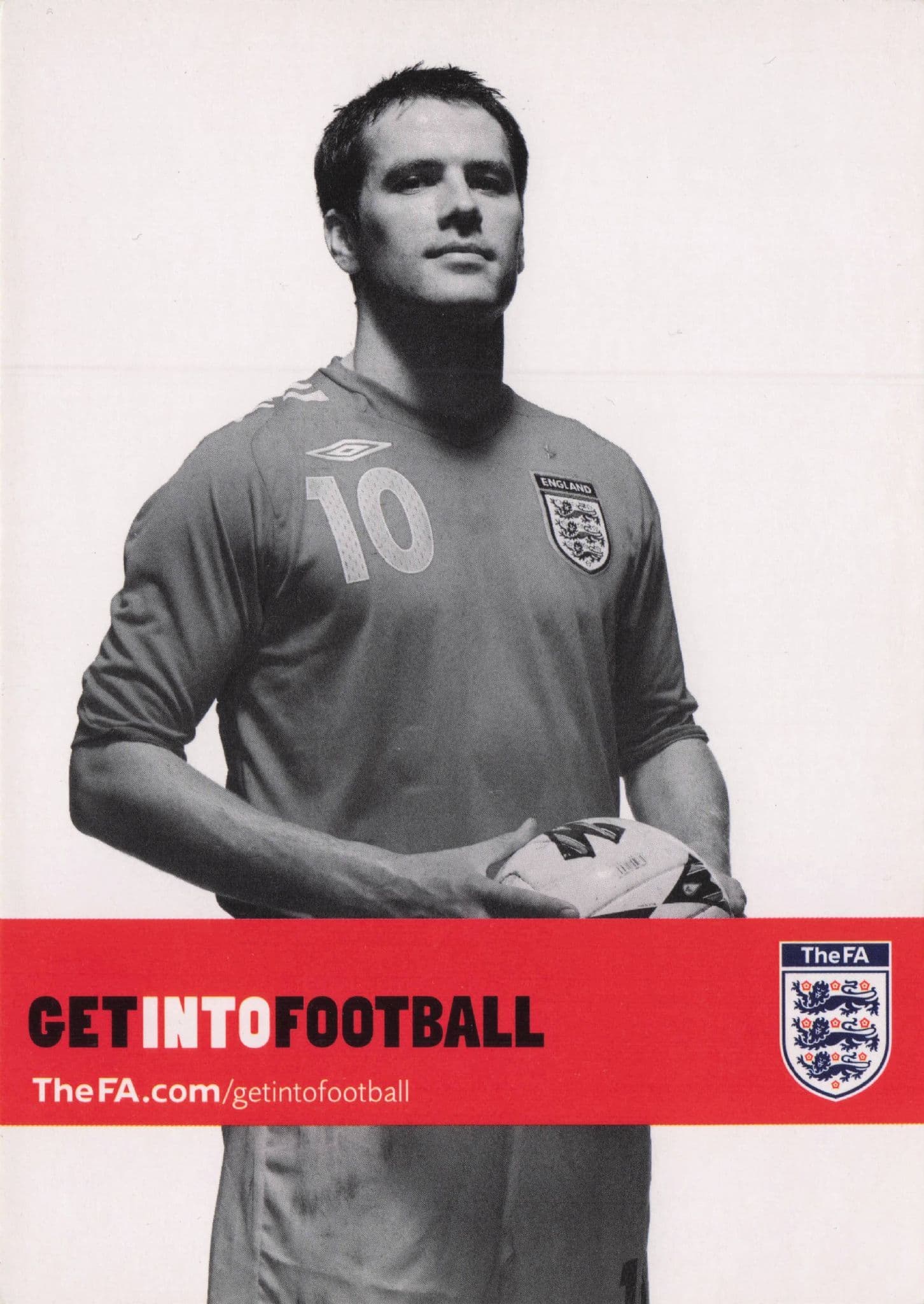 Michael Owen Liverpool Football Club England FA Photo Postcard