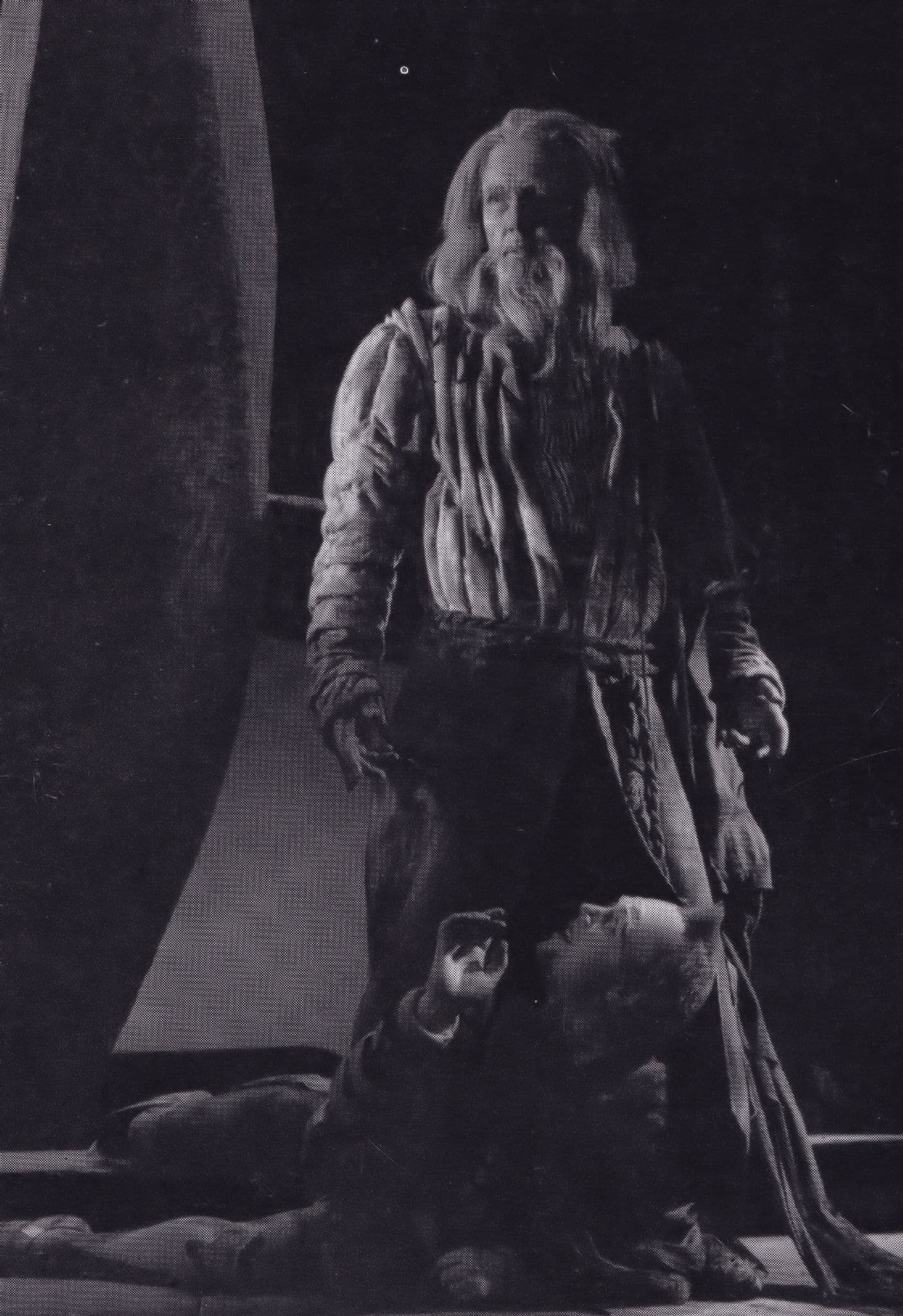 Michael Redgrave The Fool in King Lear Shakespeare Theatre Postcard