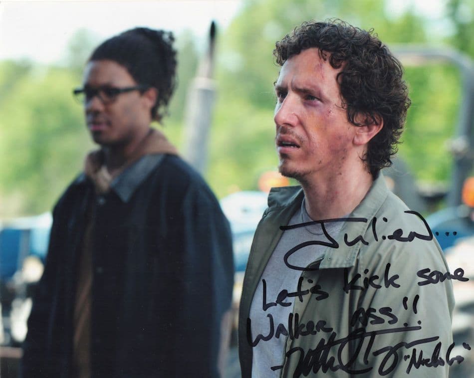 Michael Traynor As Nicholas Walking Dead 10x8 Hand Signed Photo
