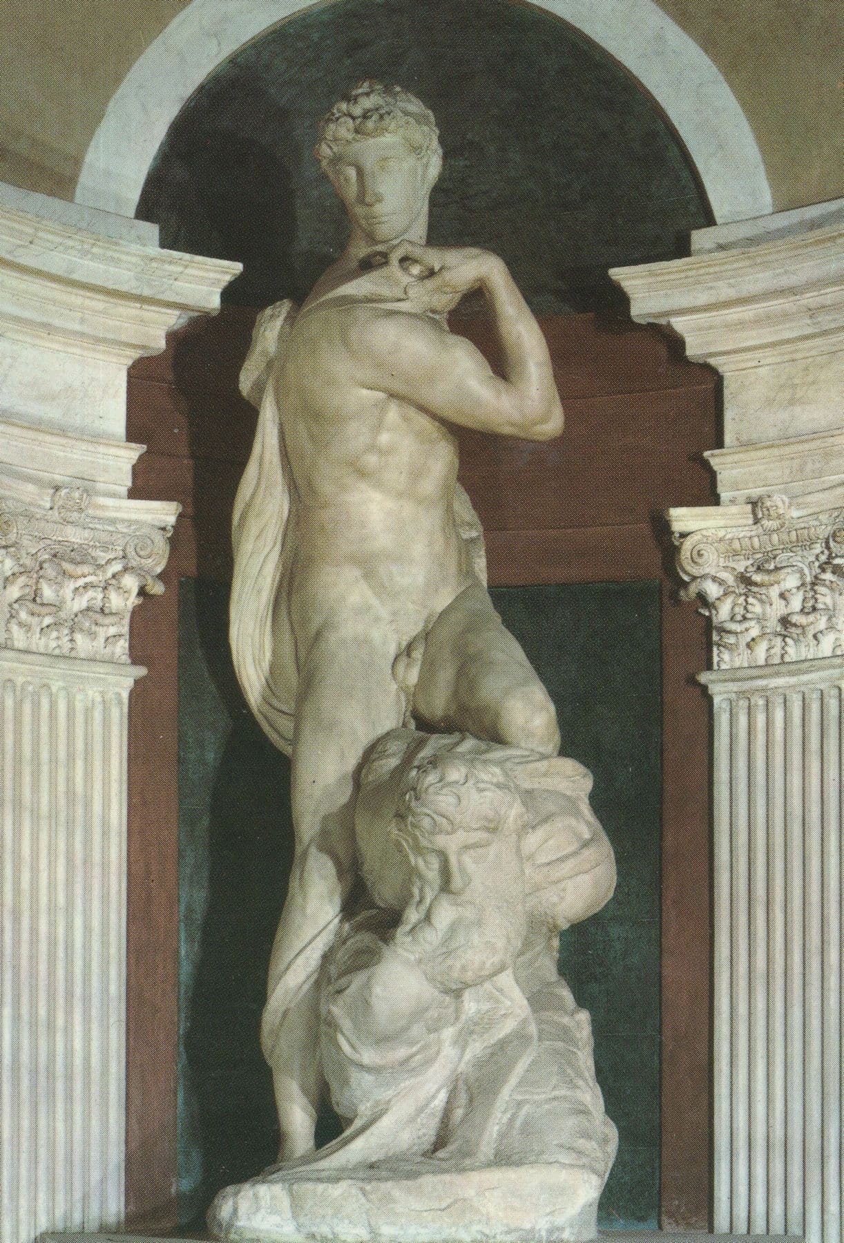 Michelangelo The Victory Vittoria Art Sculpture Italian Postcard
