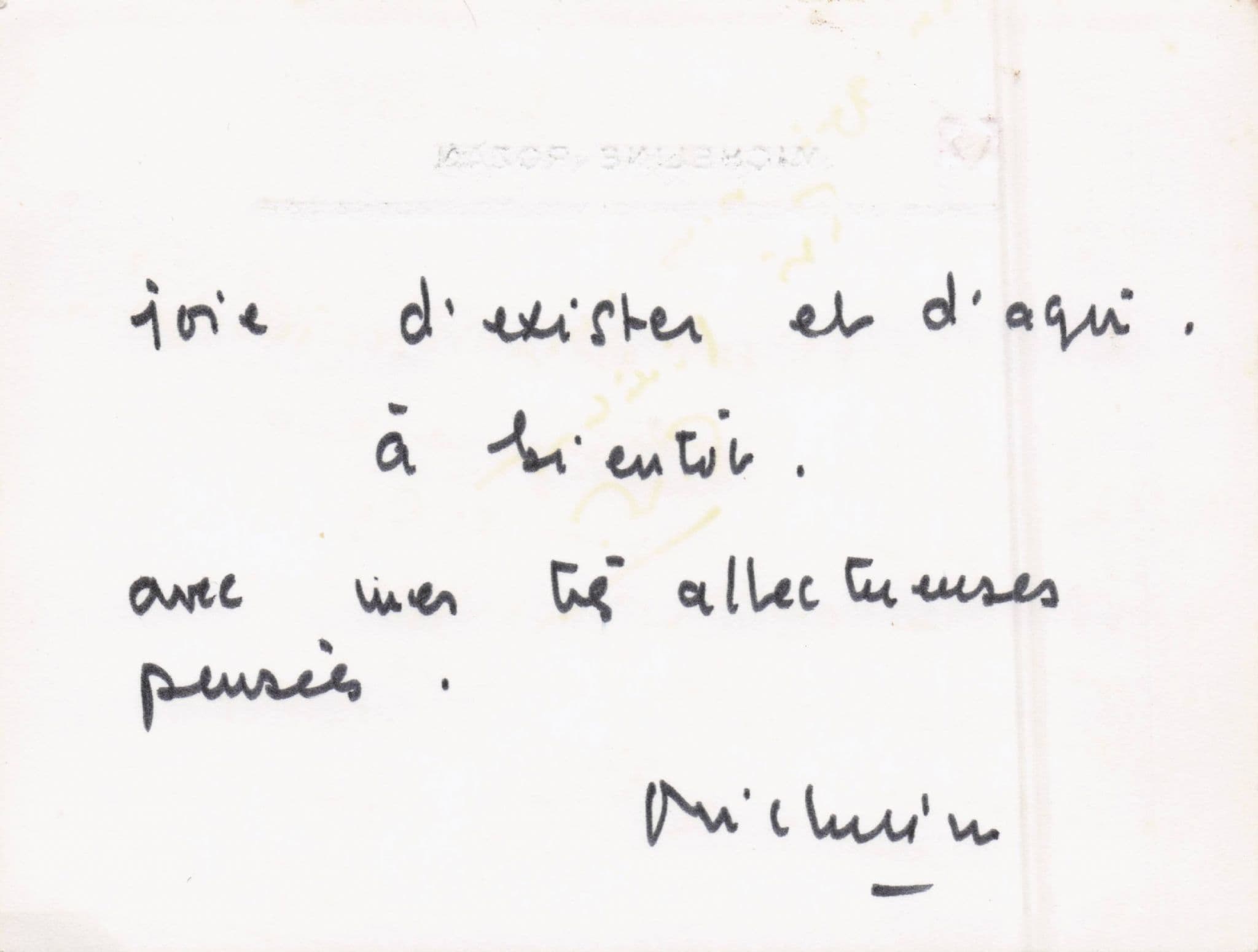 Micheline Rozan French Jewish Film Producer Hand Signed Card Letter