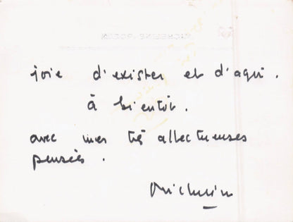 Micheline Rozan French Jewish Film Producer Hand Signed Card Letter