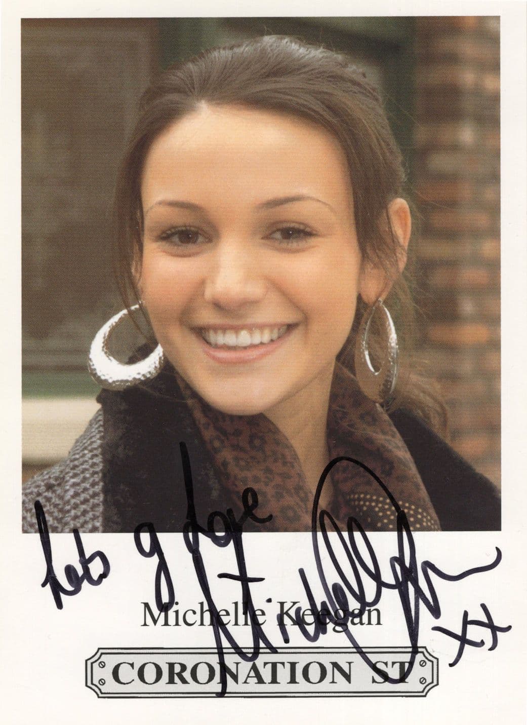 Michelle Keegan Coronation Street RARE Hand Signed Cast Card Photo