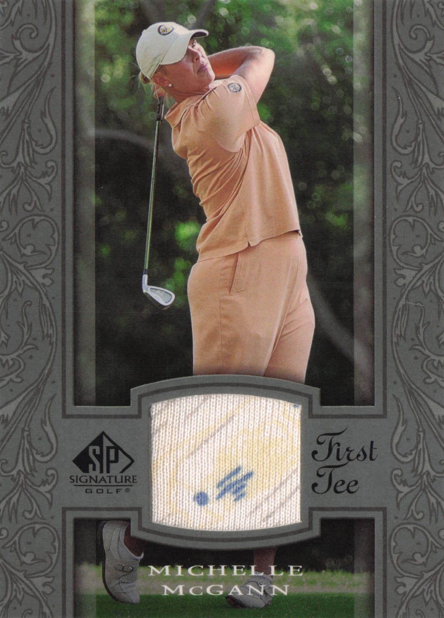 Michelle McGann First Tee SP 2005 Golf Upper Deck Relic Shirt Card