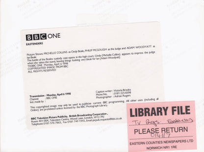 Michelle Vs Cindy Court Case BBC TV Eastenders 1998 Press Photo