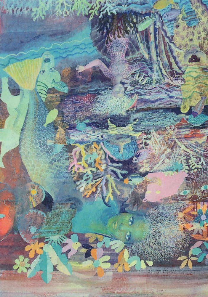 Mick Rooney The Patchwork Eden Magical Realism Art Painting Postcard