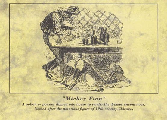Mickey Finn Unconscious Alcoholic Drink Postcard